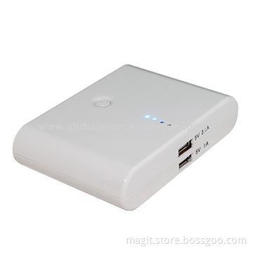 Dual USB Power Bank, Supplier with 8,000/8,800/10,400mAh CapacitiesNew